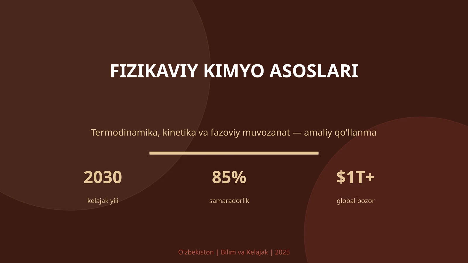 FIZIKAVIY KIMYO ASOSLARI