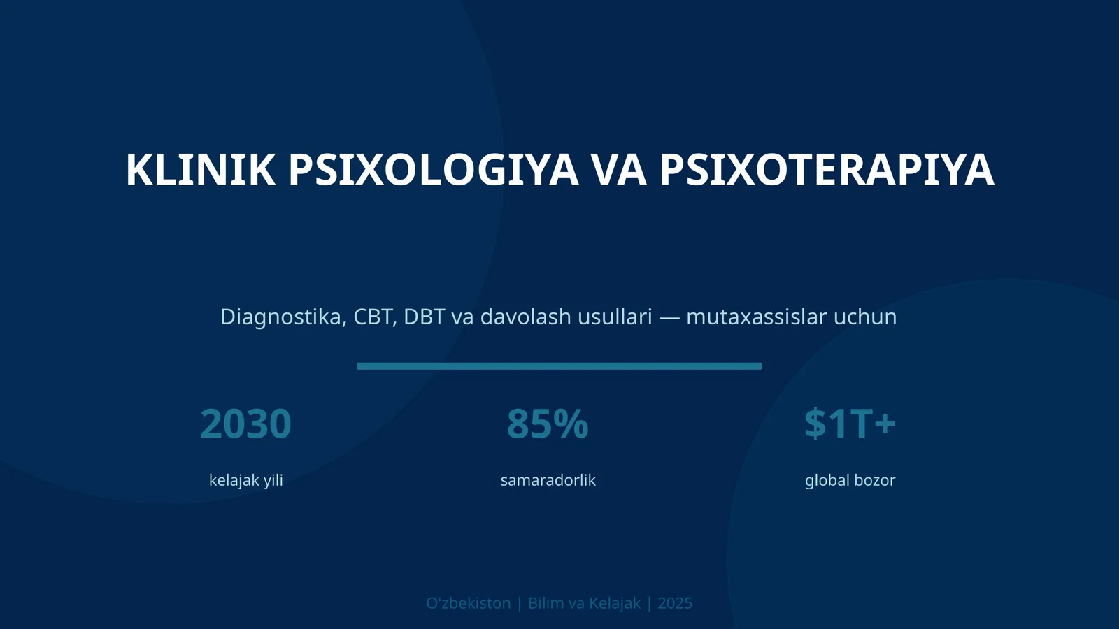 KLINIK PSIXOLOGIYA VA PSIXOTERAPIYA