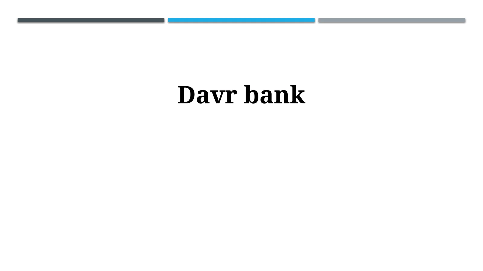 Davr bank