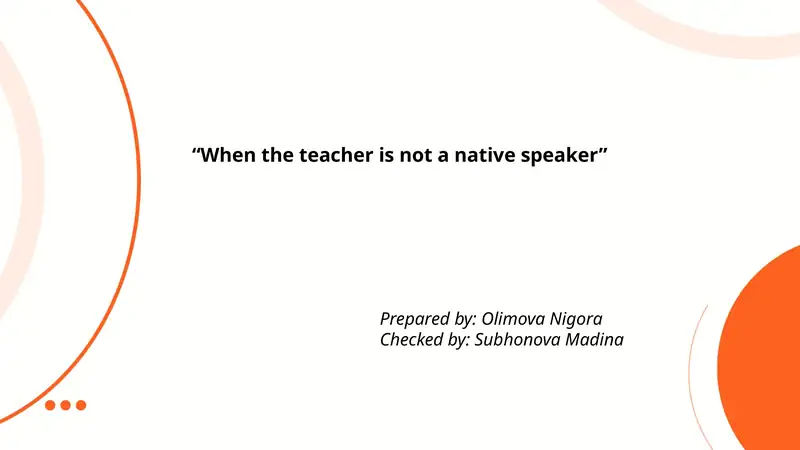 Challenges of Non-native Speaking Teachers