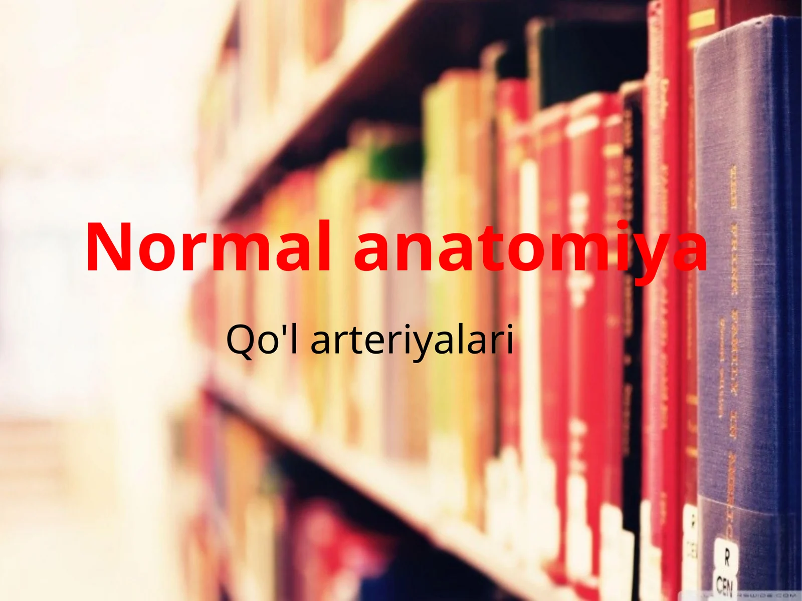 qoʻl arteriyalari normal anatomiyasi