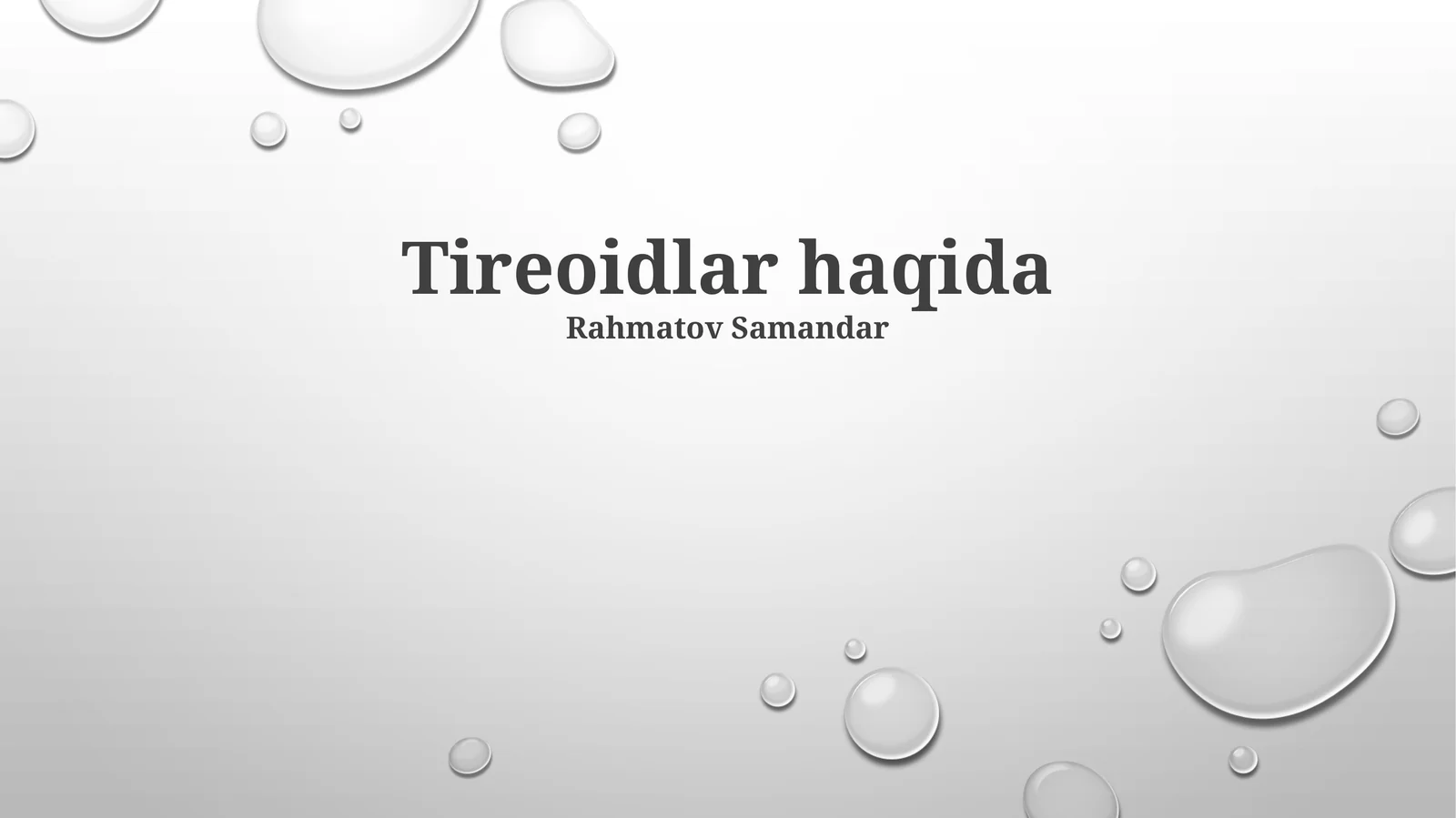 Tireoidlar haqida