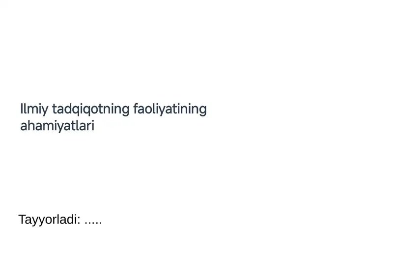 Tayyorladi:
