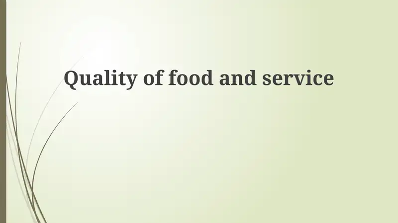 Delivering Exceptional Food and Service Quality