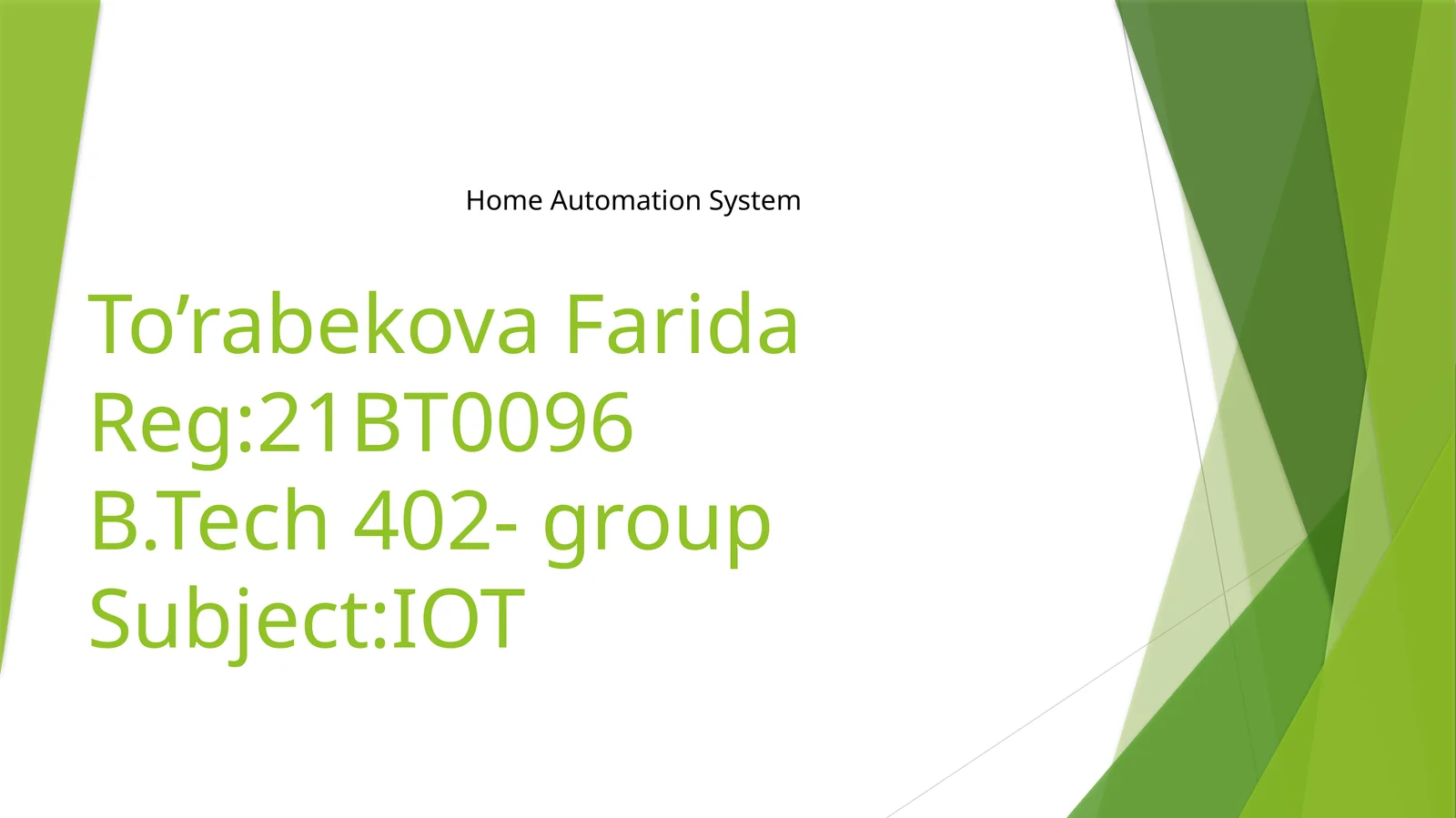Home Automation System