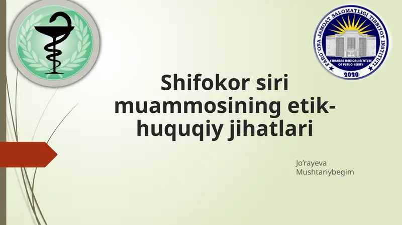 Shifokor siri muammosi