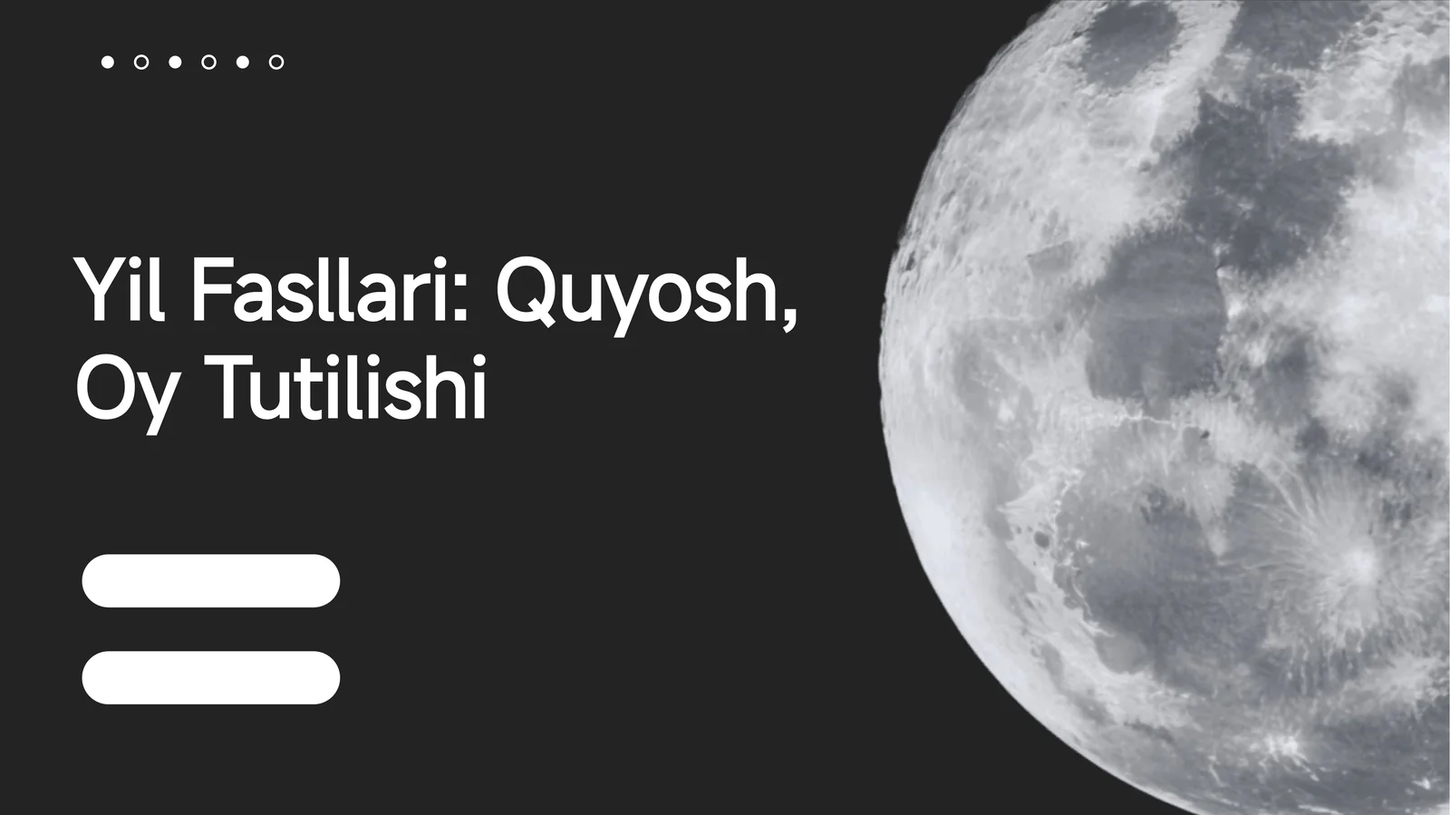 Yil Fasllari: Quyosh, Oy Tutilishi