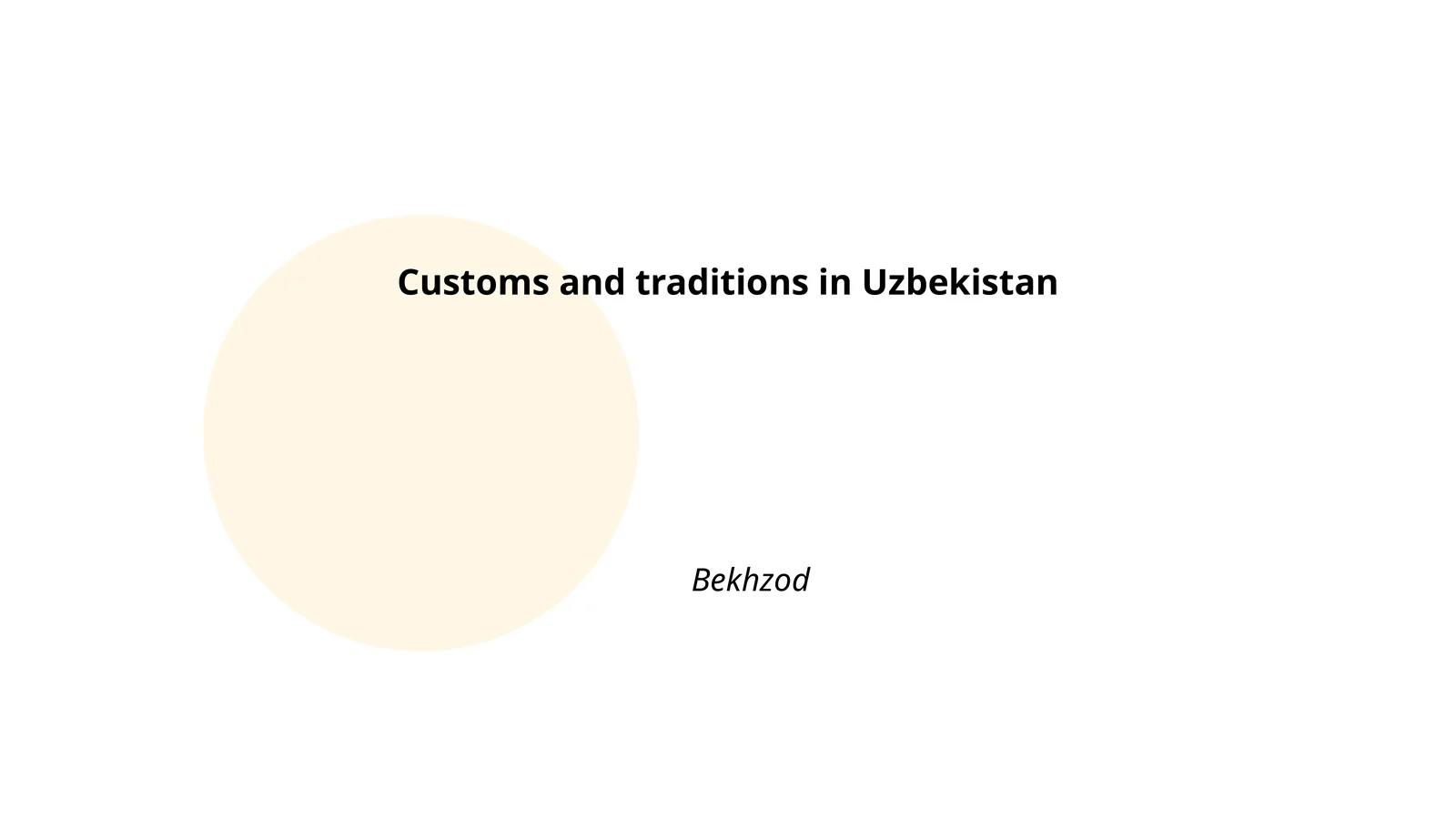 Traditional Uzbek Cuisine