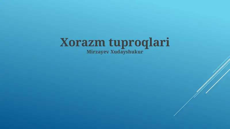 Xorazm tuproqlari