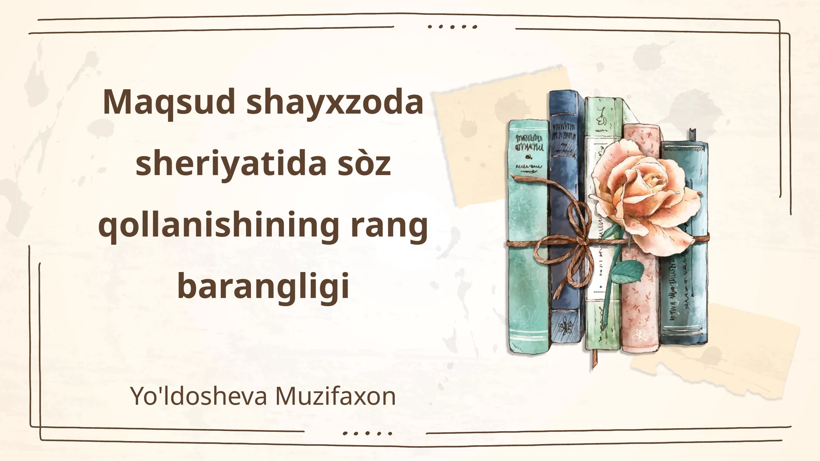Maqsud shayxzoda sheriyatida sòz qollanishining rang barangligi