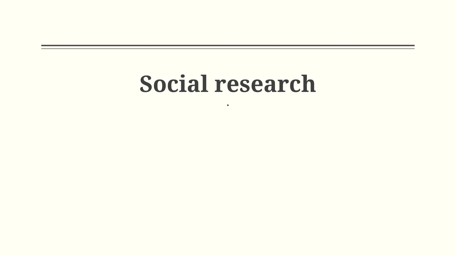 Fundamentals of Social Research