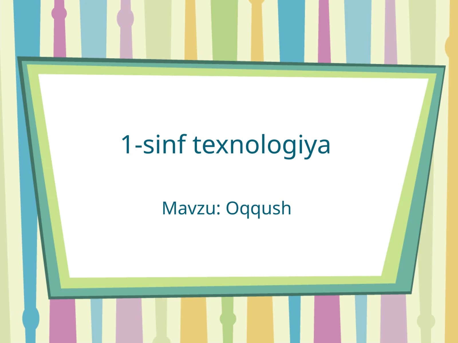 1-sinf texnologiya Oqqush