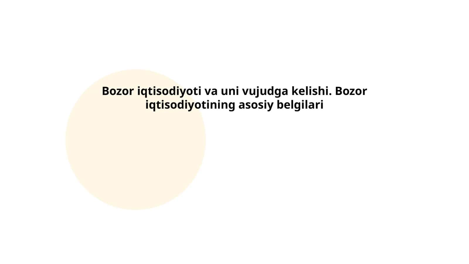 Bozor iqtisodiyoti
