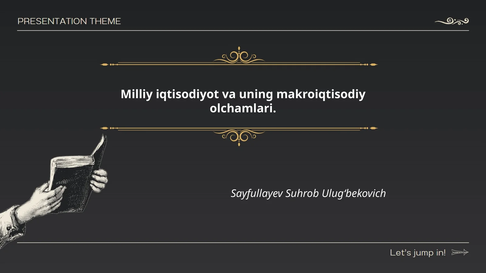Milliy iqtisodiyot va uning makroiqtisodiy olchamlari