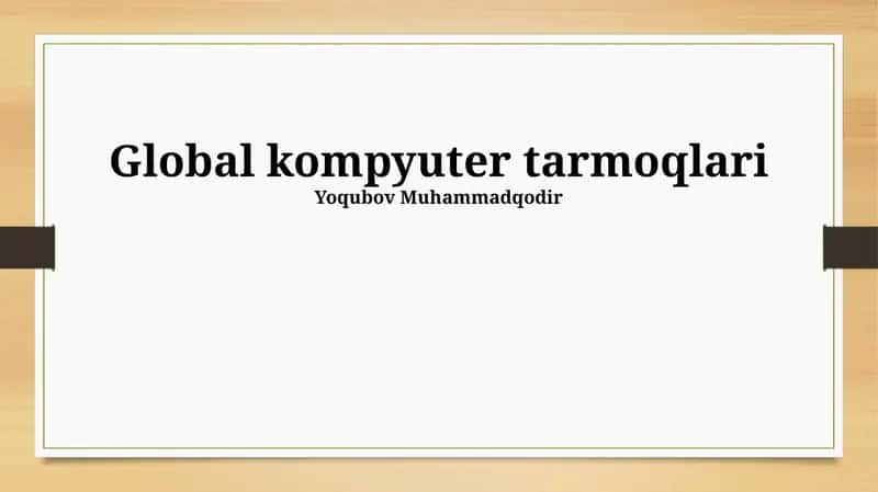 Global kompyuter tarmoqlari