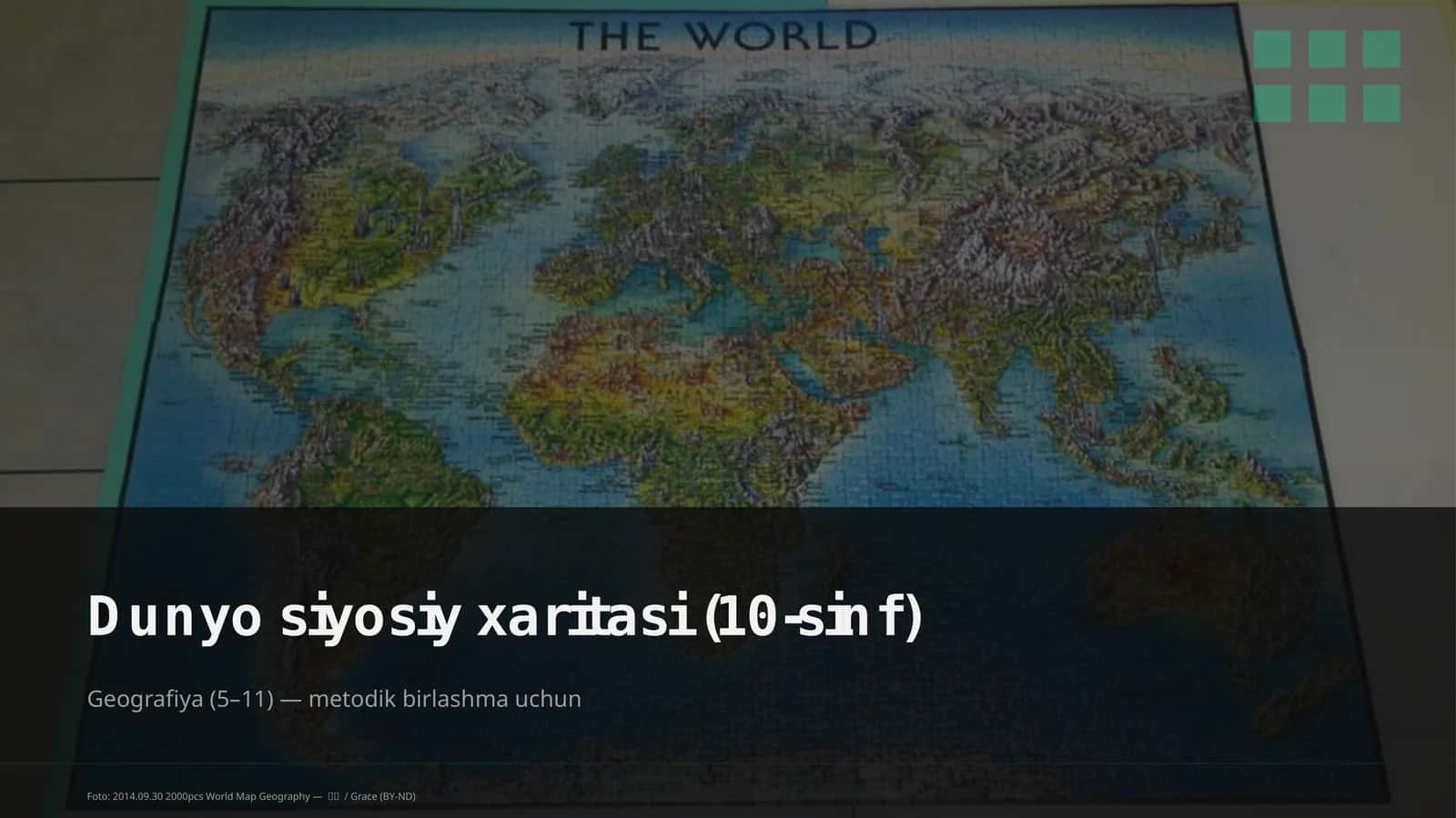 Dunyo siyosiy xaritasi (10-sinf)