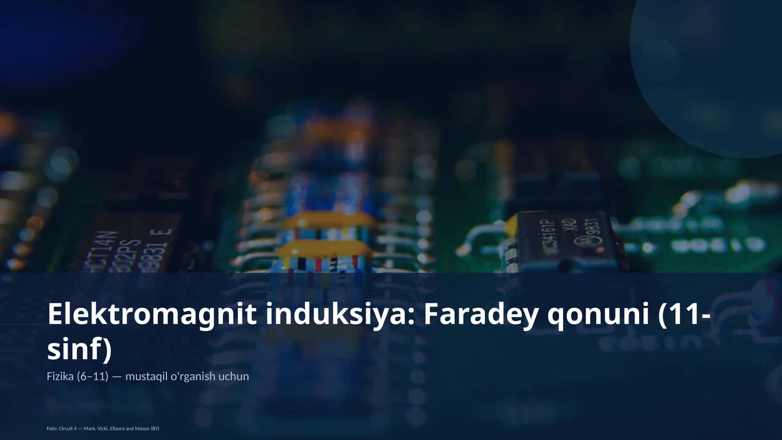 Elektromagnit induksiya: Faradey qonuni (11-sinf)