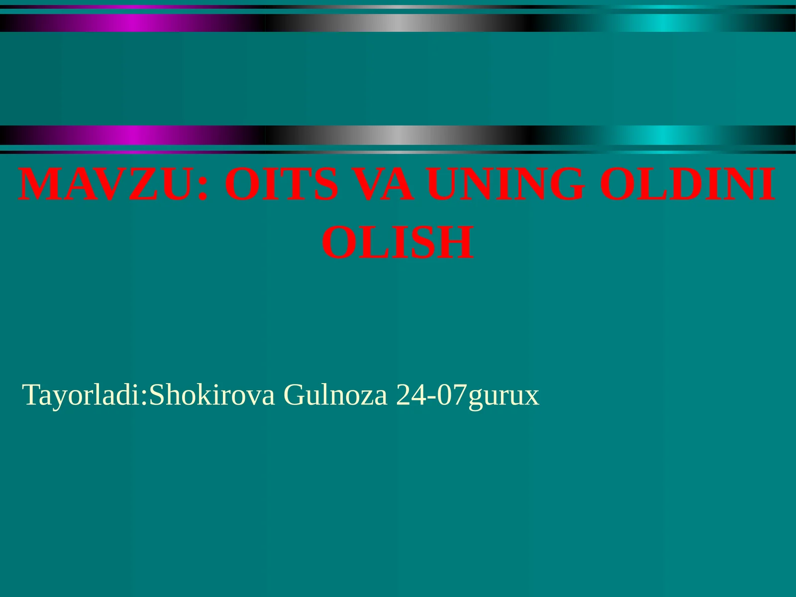 OIV INFEKTSIYASI
