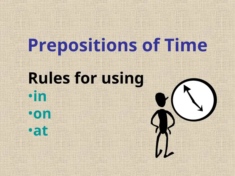 Prepositions of Time