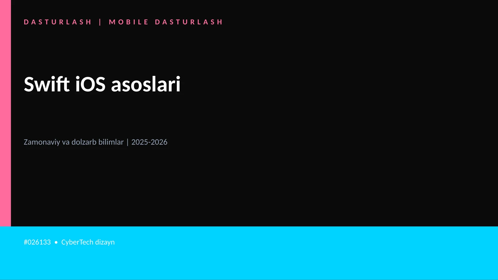 Swift iOS asoslari