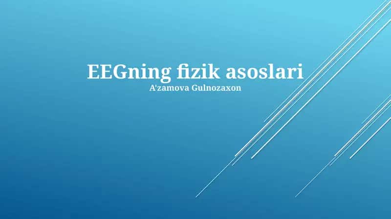 EEGning fizik asoslari