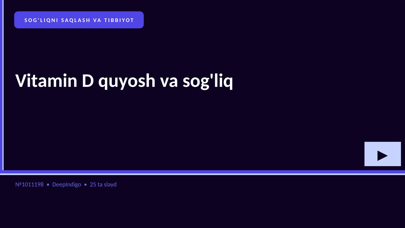 Vitamin D quyosh va sog'liq