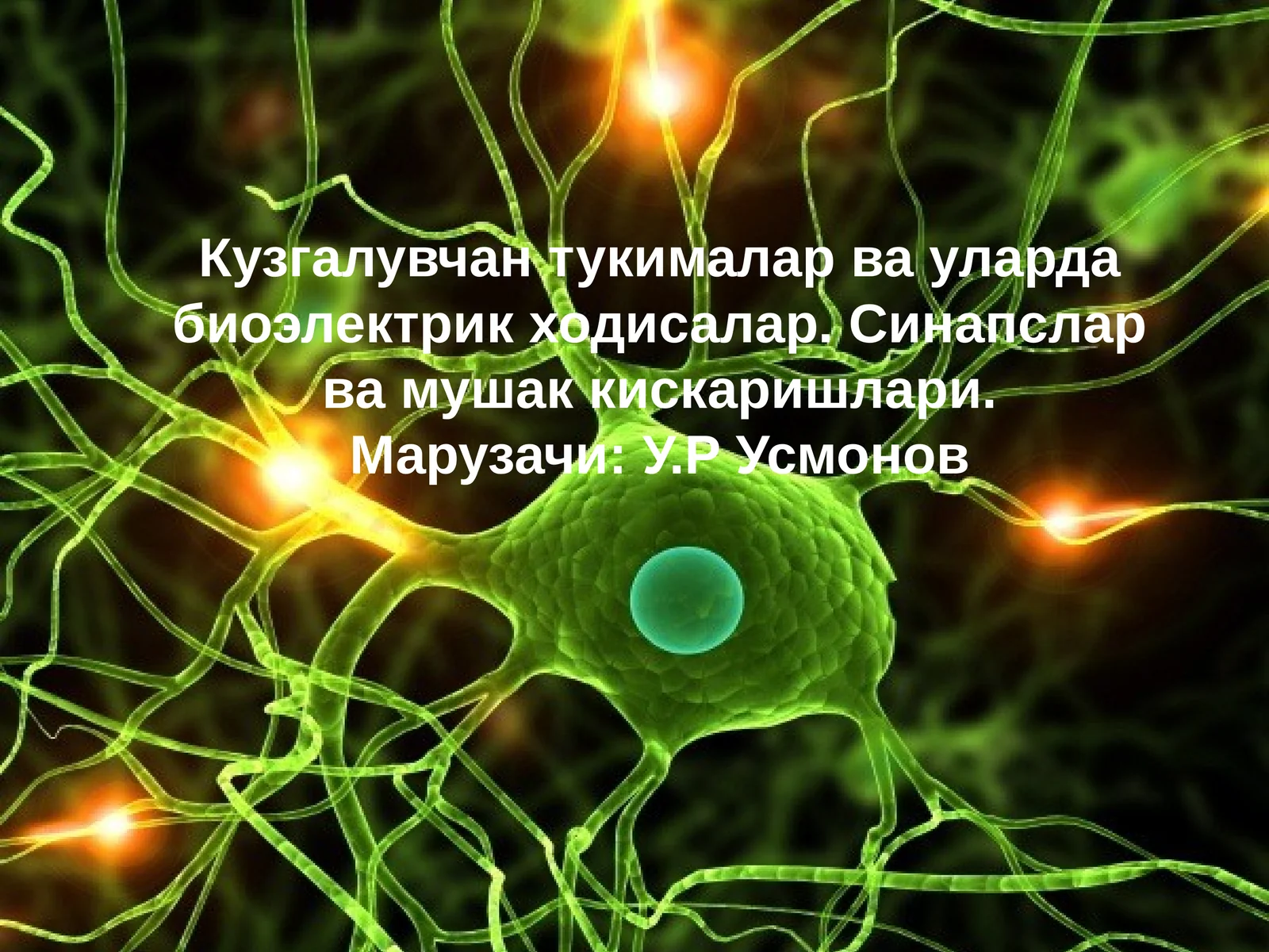 Кузгалувчан тукималар ва уларда биоэлектрик ходисалар