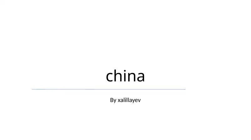 China