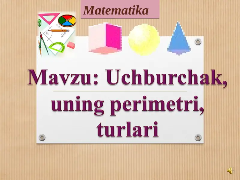 Uchburchakni yasash