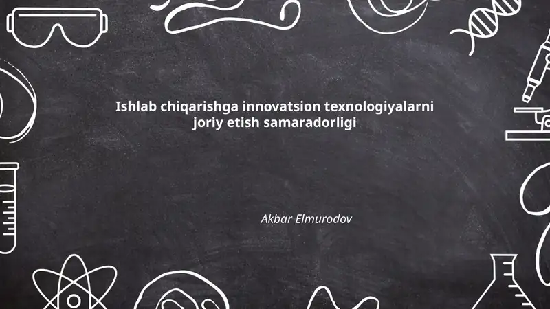 Ishlab chiqarishda avtomatlashtirish vositalari