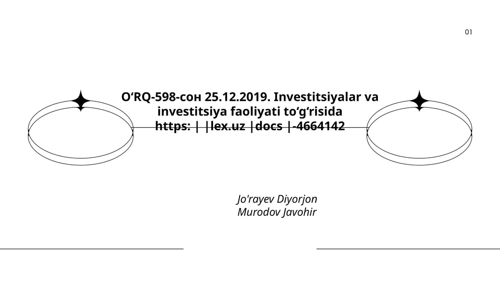 Investitsiyalar va investitsiya faoliyati to‘g‘risida