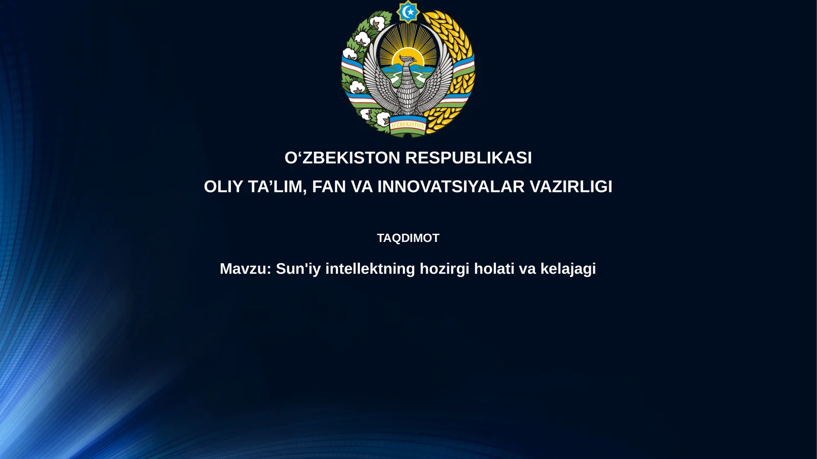 Sun'iy intellektning hozirgi holati va kelajagi
