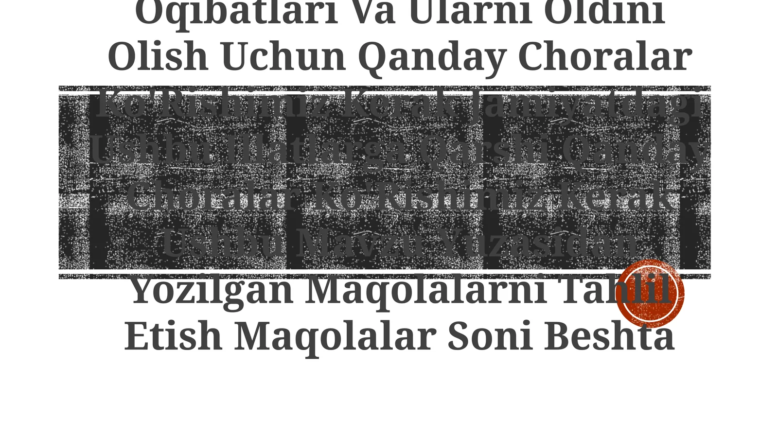 Zararli Odatlar Ularning Organizmda Keltirib Chiqaradigan Kasalliklari Oqibatlari