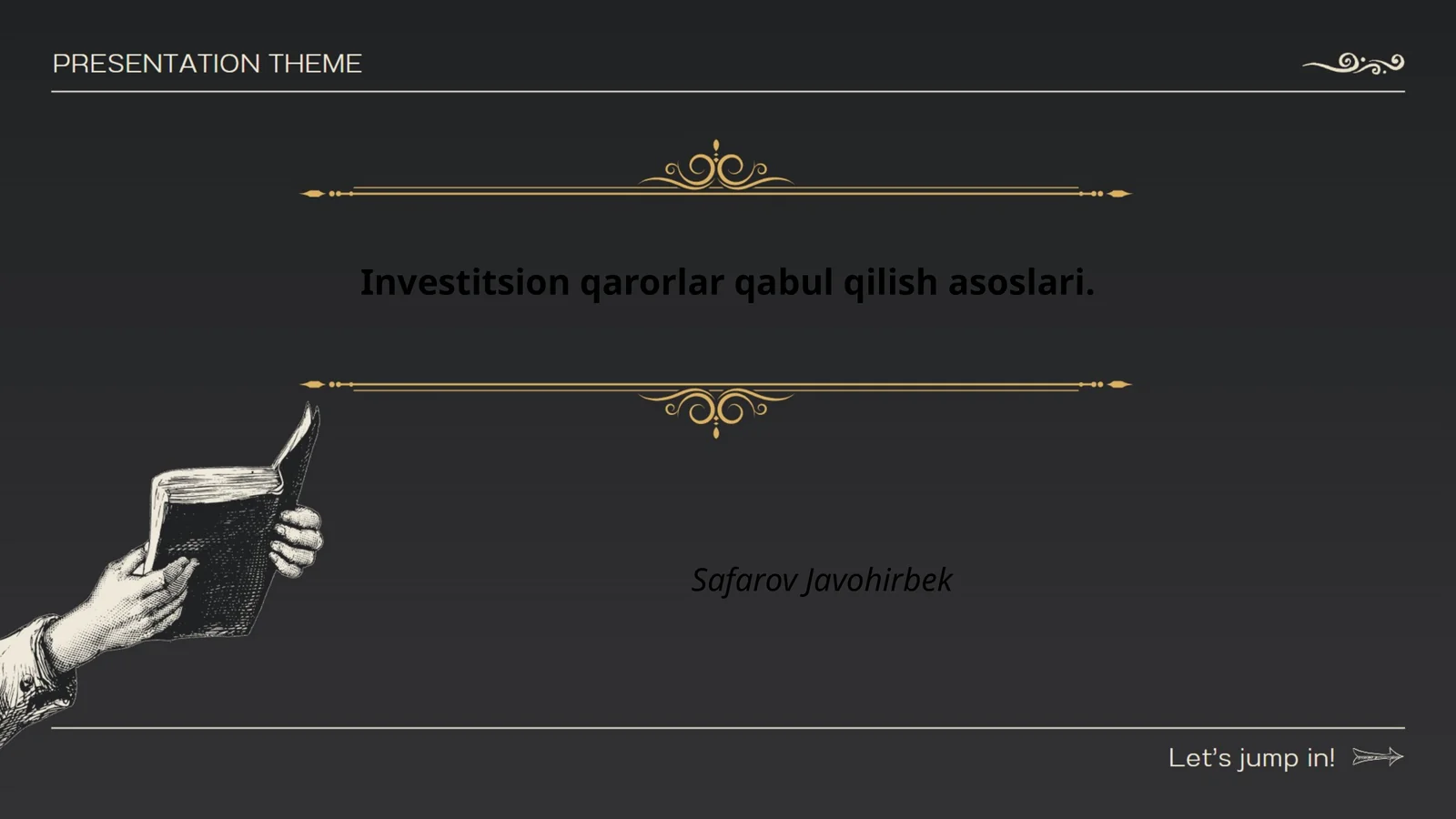 Investitsion qarorlar qabul qilish asoslari