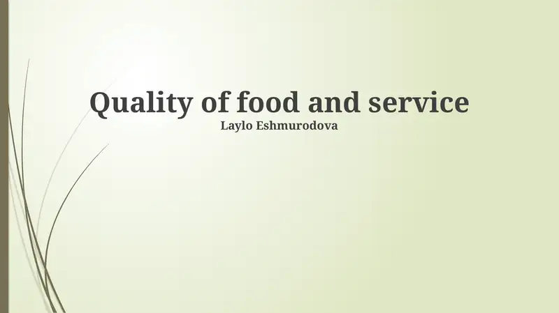 Delivering Exceptional Food and Service Quality