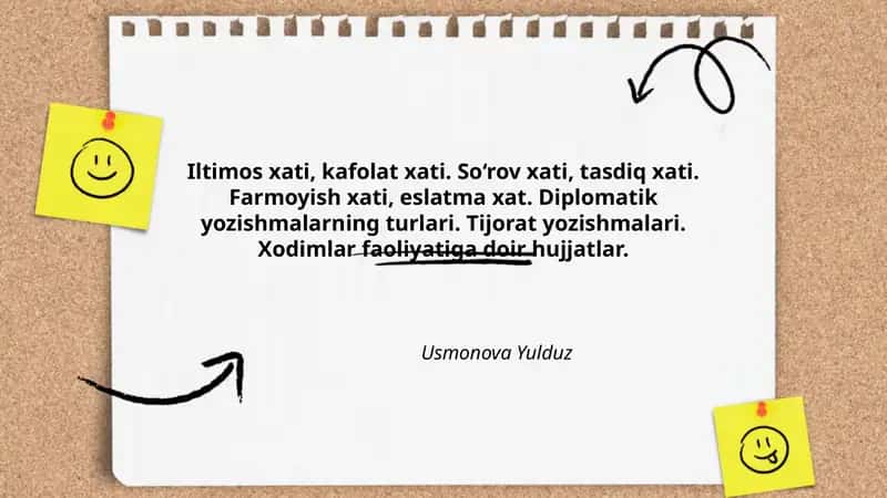 Diplomatik yozishmalarning turlari