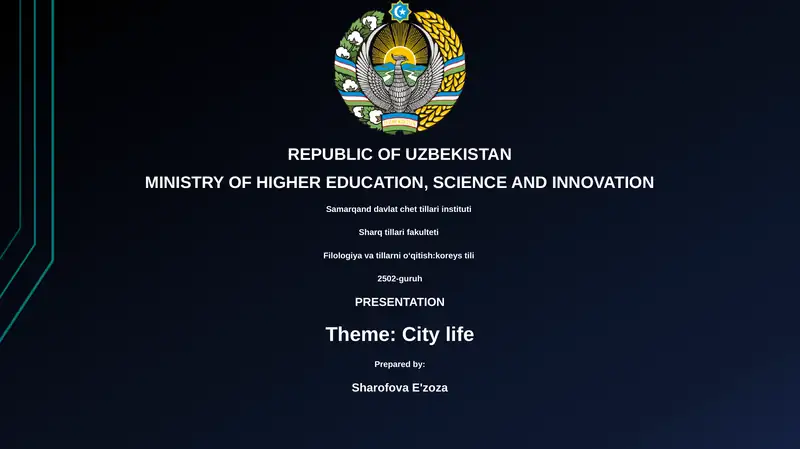 Presentation on City Life