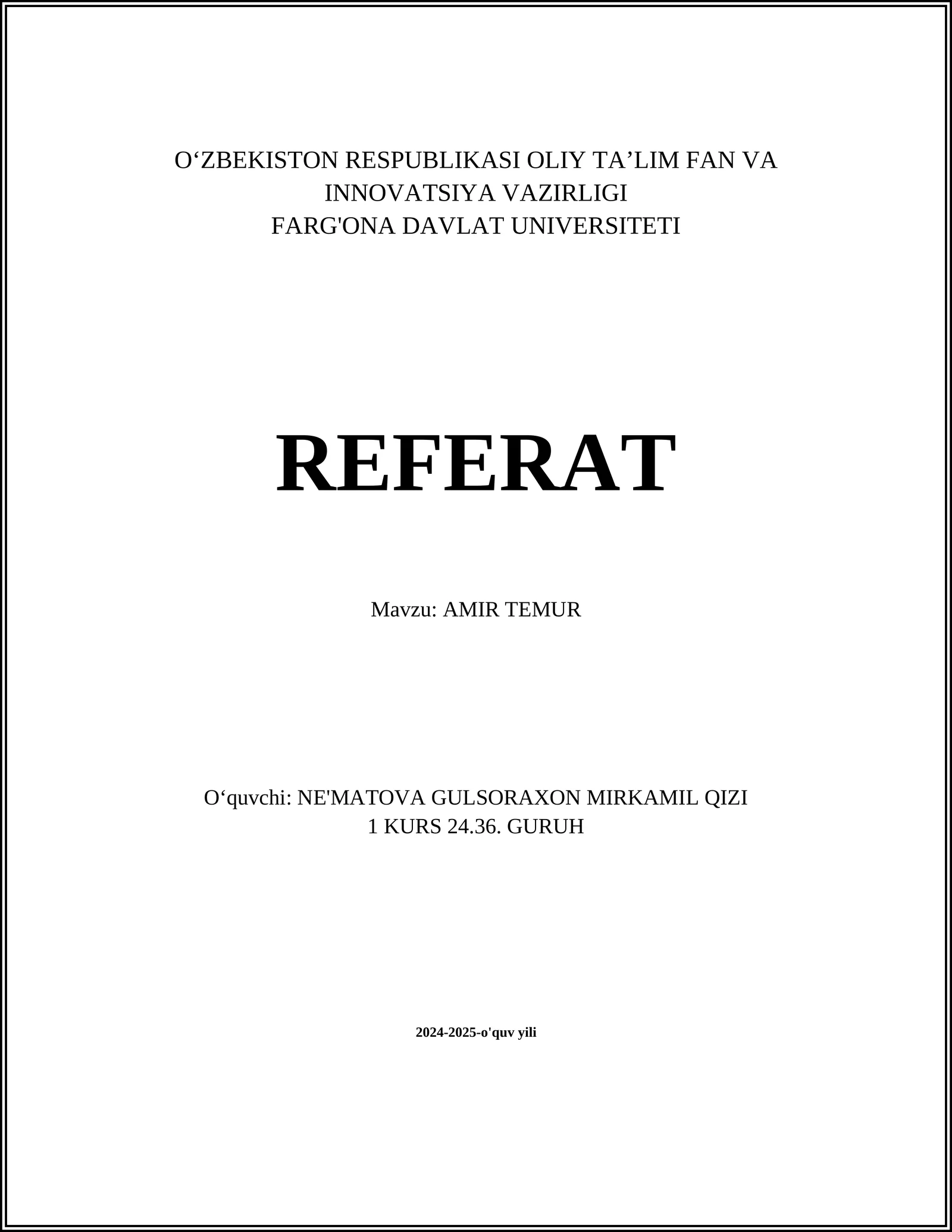 AMIR TEMUR