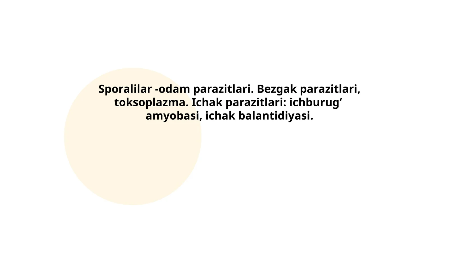Sporalilar va ularning turlari