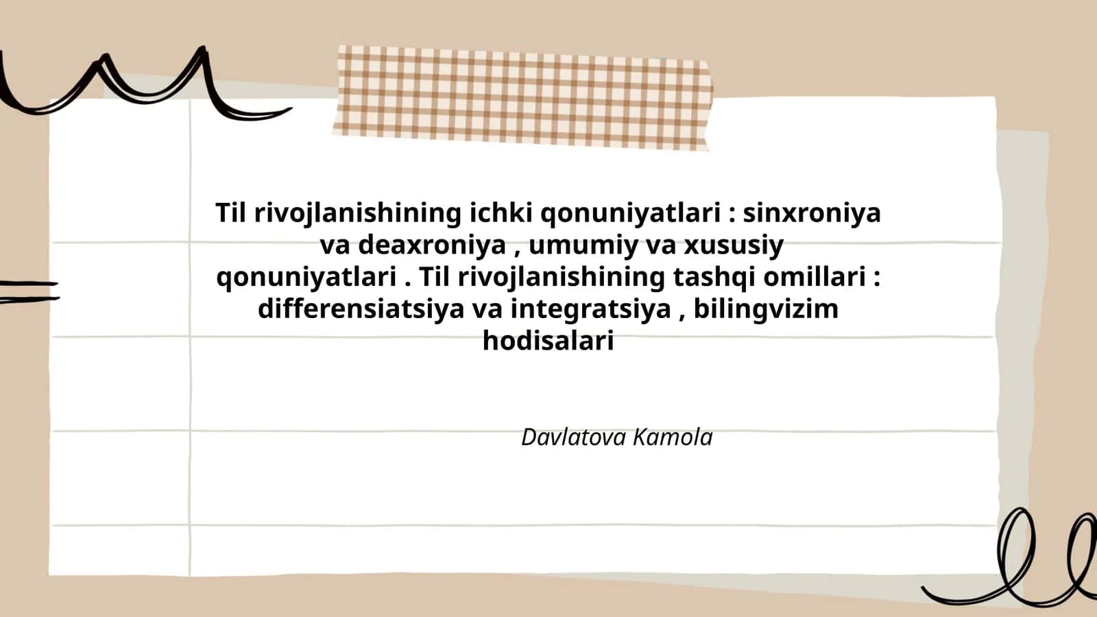 Til Rivojlanishi