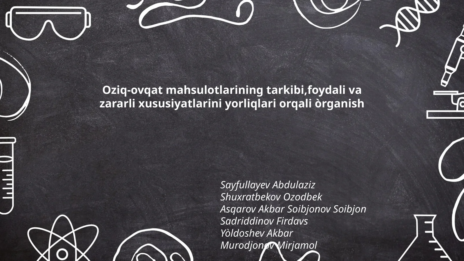 Oziq-ovqat mahsulotlarining tarkibi