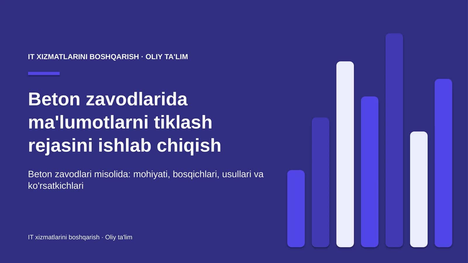Ma'lumotlarni tiklash rejasini ishlab chiqish: mohiyati