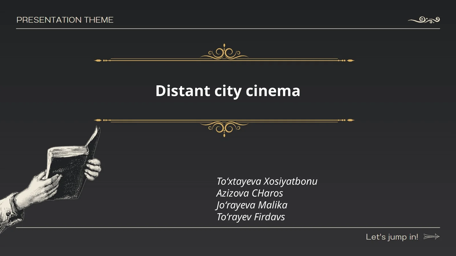 Distant city cinema