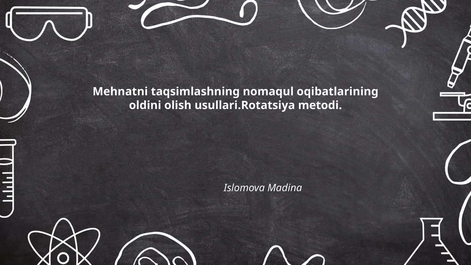 Mehnat taqsimoti va uning ta'rifi
