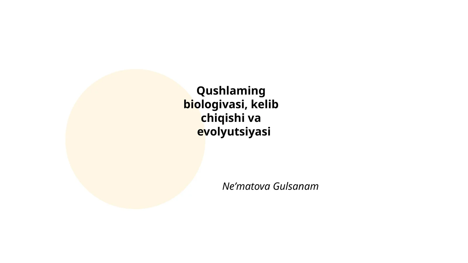Qushlaming biologivasi, kelib chiqishi va evolyutsiyasi