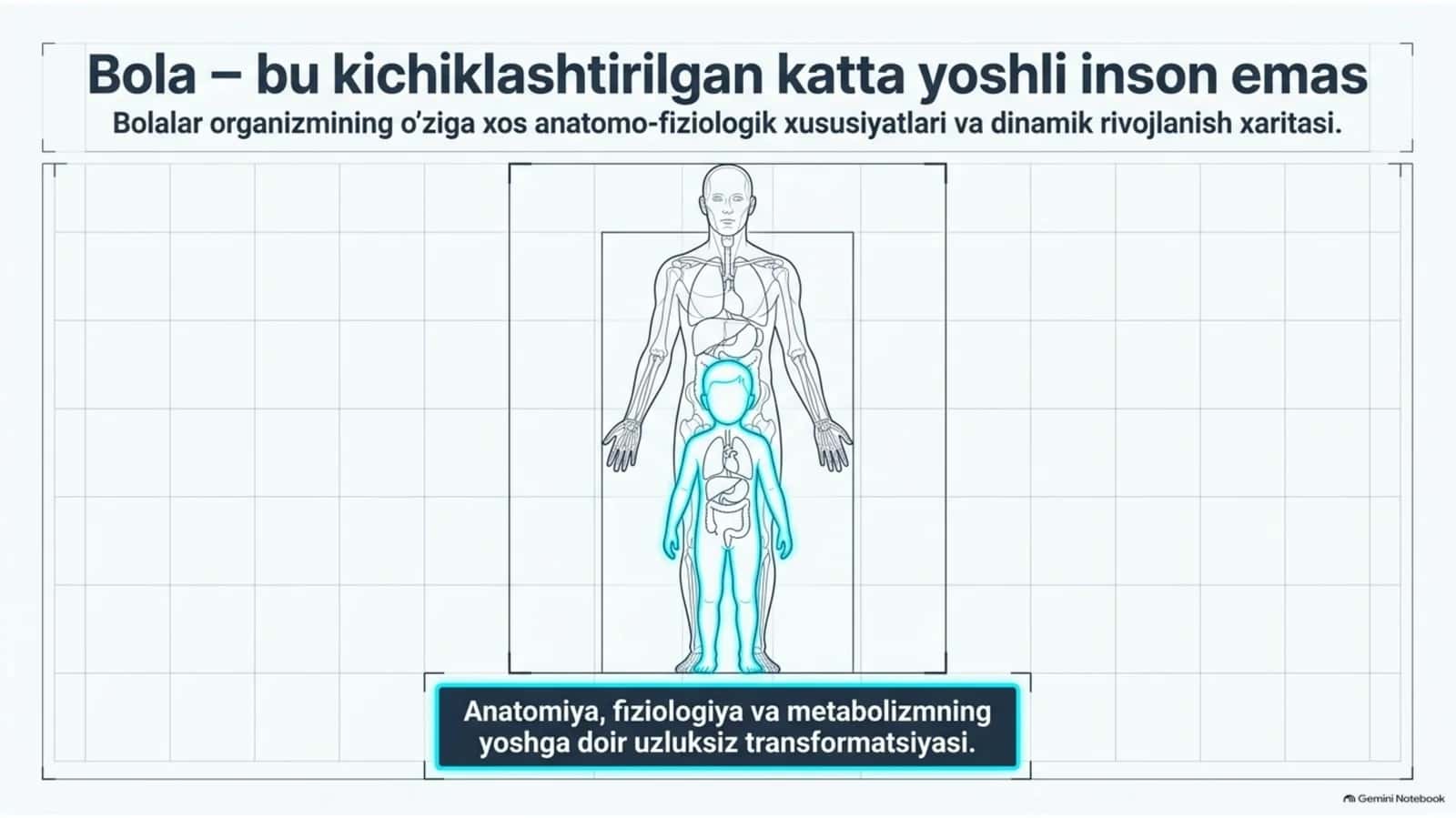 Bolalar yoshiga oid anatomik va fiziologik xususiyatlar — 15 slayd