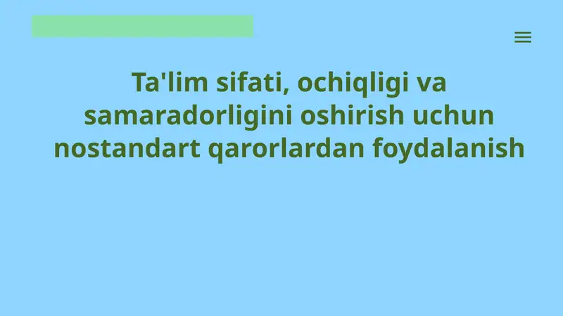 Nostandart qarorlar tushunchasi