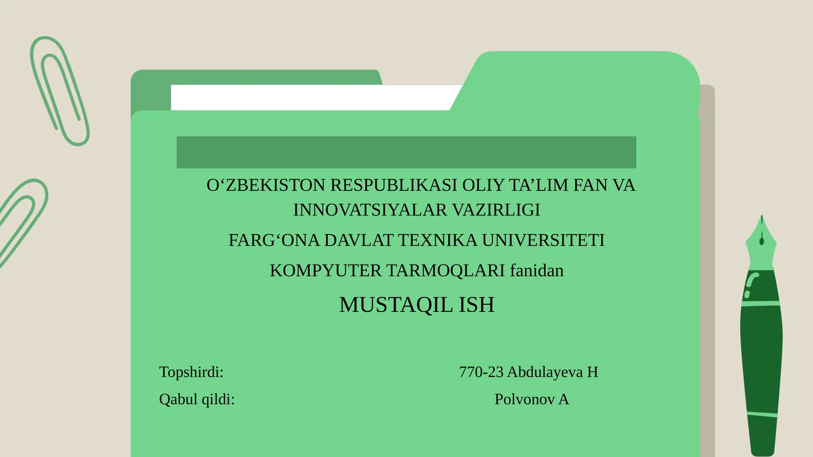 Kompyuter tarmoqlarining asosiy protokollari