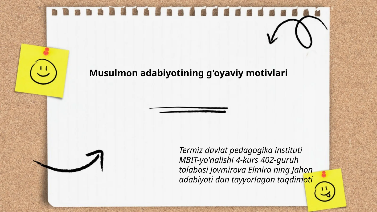 Musulmon adabiyotining g'oyaviy motivlari