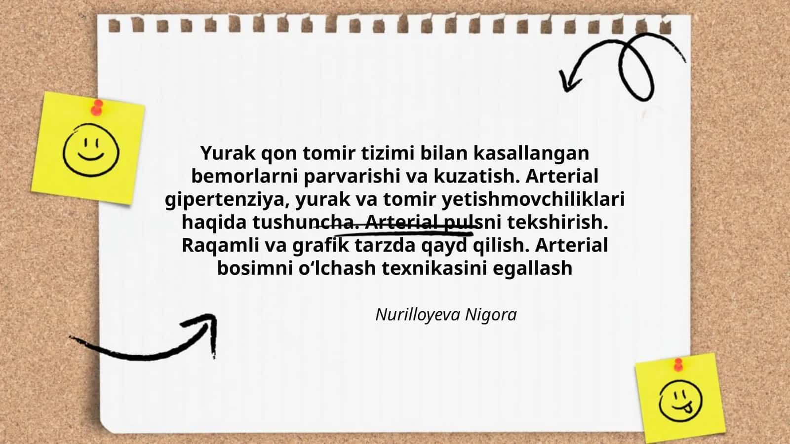 Yurak qon tomir tizimi bilan kasallangan bemorlarni parvarishi va kuzatish